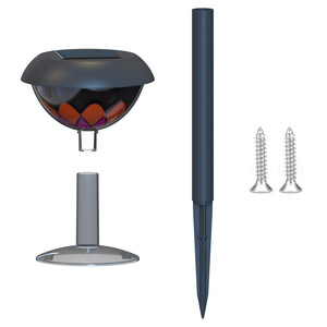 Lampe solaire de jardin au design géométrique solide, multicolore, pour balcon extérieur, lumière nocturne, durée de vie de 50 000 heures, F10 - Product Image 5