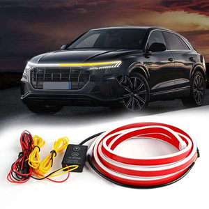Nouvelle Bande LED Flexible pour Capot de Voiture, Lampe d'Ambiance Universelle DIY 12V, Double Couleur, Feux de Jour Séquentiels et Rétroéclairage - Product Image 1