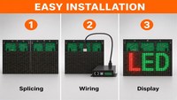 Módulo de Letrero LED de Doble Color para Interiores P4.75, 304x152mm, 64x32, 1R1G, HUB08, Escaneo 1/16, Panel LED Rojo y Verde para Estaciones, Hoteles y Comercios