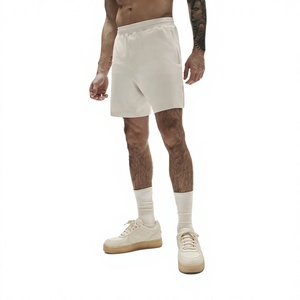 Pantalones Cortos Bermuda Blancos de Poliéster para Hombre, Cintura Media, Cierre Elástico, Estilo Deportivo, Bolsillos, Tela Transpirable, Estampado de Flamencos - Product Image 1