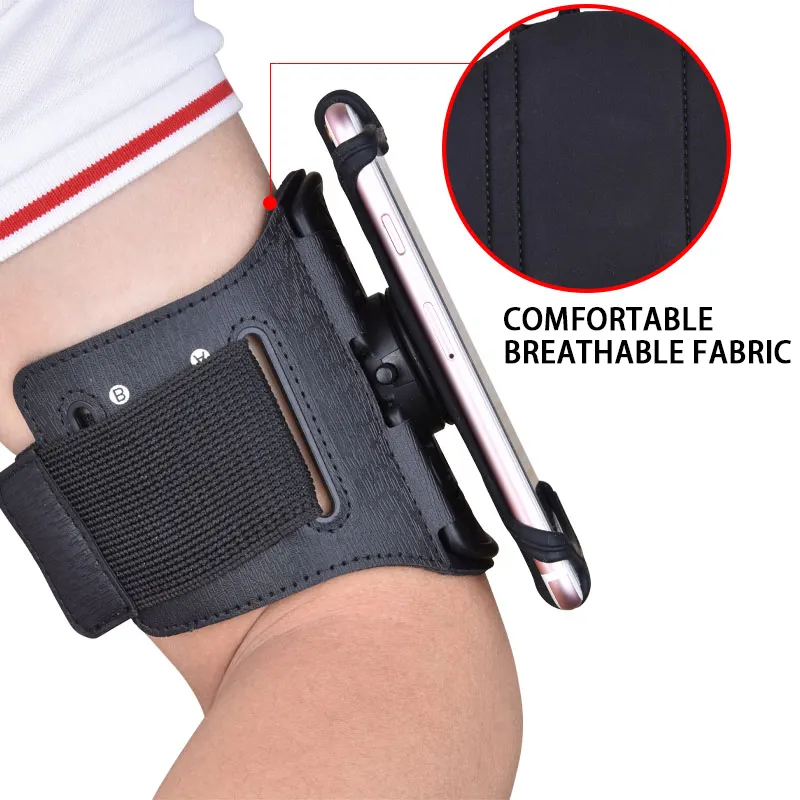 New Design Armband 360 Degree Rotating Disassemble Men's Arm Band Running Outside Cellphone Armband For Iphone
