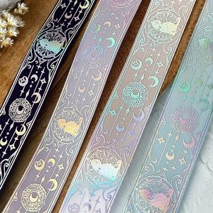 Nouvel Arrivage Ruban en Polyester Holographique Irisé 2,5 cm Motif Chat Céleste pour la Saint-Valentin, Cadeau Anime, Accessoire Cosplay - Product Image 2