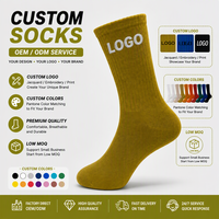 Chaussettes de sport en coton premium pour hommes et femmes avec logo jacquard personnalisé, personnalisation des couleurs et des motifs Pantone