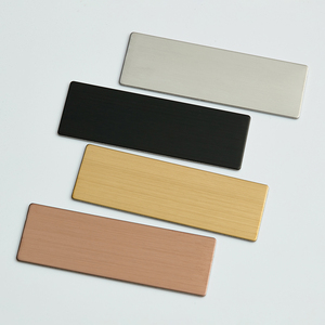 Biển tên kim loại mạ vàng, huy hiệu ghim, biển tên trống bằng thép không gỉ, kim loại đánh bóng, nam châm, có thể in logo tùy chỉnh - Product Image 2