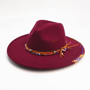 หมวกเฟโดร่าทรงวินเทจ LR315B3 สไตล์ยุโรปใหม่  งานแฮนด์เมด  สำหรับฤดูใบไม้ร่วงและฤดูหนาว  ปีกกว้าง  แบบอังกฤษ  สำหรับงานทางการ - Product Image 1