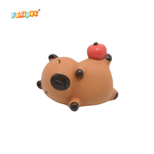 Famipet Fabricante Venta al por mayor Nueva llegada Lindo <span class=keywords><strong>Latex</strong></span> Capybara Diseño Cachorro Mascota Squeak <span class=keywords><strong>Toy</strong></span> <span class=keywords><strong>Dog</strong></span> Squeaky Toys - Product Image 5