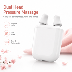 Mini masajeador multifuncional de 3 velocidades con cabezales intercambiables, masajeador eléctrico de dedos para aliviar el dolor de cuello, cara y hombros, relajante - Product Image 3