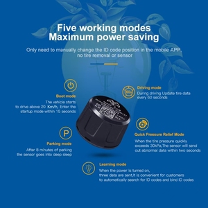 Độ chính xác cao bên ngoài <span class=keywords><strong>TPMS</strong></span> cảm biến Bluetooth 5.0 120psi phổ Xe áp suất lốp hệ thống giám sát với 2-năm Tuổi thọ pin - Product Image 2