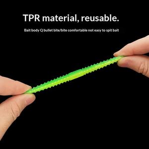 Leurre souple artificiel flottant en caoutchouc de 7 cm avec <span class=keywords><strong>tube</strong></span> sonore en verre intégré pour la pêche au bar en eau douce et en mer - Product Image 3