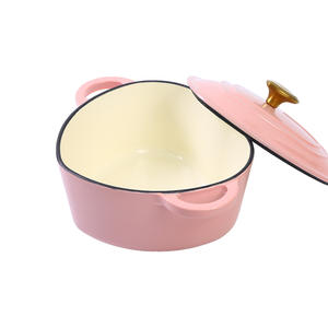 <span class=keywords><strong>Four</strong></span> hollandais <span class=keywords><strong>en</strong></span> <span class=keywords><strong>fonte</strong></span> <span class=keywords><strong>en</strong></span> forme de coeur avec deux poignées Pot <span class=keywords><strong>en</strong></span> émail <span class=keywords><strong>compatible</strong></span> avec toutes les cuisinières pour la cuisine à domicile - Product Image 3