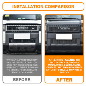 Parrilla delantera de coche, cabeza de red, cubierta protectora de motor, rejilla delantera antiinsectos, pantalla de insectos para <span class=keywords><strong>Toyota</strong></span> <span class=keywords><strong>Land</strong></span> <span class=keywords><strong>Cruiser</strong></span> Prado LC250 - Product Image 5