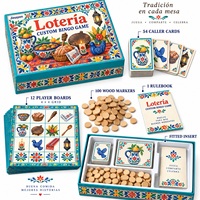 Jeu de cartes en carton personnalisé Lotera (Bingo mexicain) - Jeu de société éducatif, stratégique et coopératif pour 2 à 6 joueurs