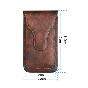 Sac multifonctionnel en cuir à double couche <span class=keywords><strong>pour</strong></span> téléphone <span class=keywords><strong>portable</strong></span> avec <span class=keywords><strong>ceinture</strong></span> de fermeture magnétique - Product Image 6