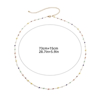 Bijoux de corps en plaqué or 18K chaîne de ventre sexy à la mode collier de perles de verre colorées bracelet pour cadeau d'anniversaire de mariage