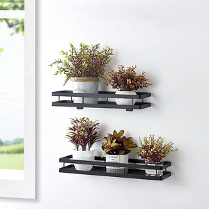 3Pcs <span class=keywords><strong>Petite</strong></span> étagère à épices de cuisine Organisateur mural Étagère murale en métal robuste pour salle de bain Étagère de rangement pour shampoing - Product Image 4