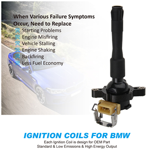 Bobine d'allumage longue COP UF300 C1239 GN10016 12131703825 Remplacement direct OEM pour BMW E36 E39 E46 E53 323i 325i 328i 330i - Product Image 5