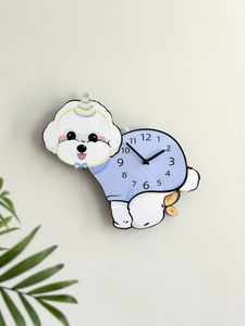 Orologio <span class=keywords><strong>da</strong></span> <span class=keywords><strong>Parete</strong></span> Analogico al Quarzo con Lancette Silenziose, Design Cucciolo Carino, per Soggiorno - Product Image 6