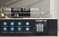 Purificateur d'eau sans réservoir avec filtre japonais, robinet et eau minérale