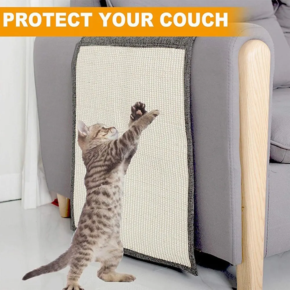 Doğal kedi tırmalama Mat Scratch Sisal kurulu ped mobilya koruyucu mobilya kanepe koruma kalkanı ped
