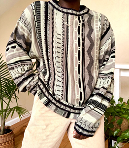 Áo len kiểu Ottoknit Coogi - Áo len Coogi phối màu cổ điển thập niên 90 được đan với họa tiết đậm nét dành cho nam giới - Product Image 1