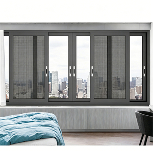 Fenêtre coulissante de conception moderne, fenêtre <span class=keywords><strong>américaine</strong></span> personnalisée insonorisée à double vitrage en aluminium, prix abordable, fenêtre coulissante horizontale - Product Image 2