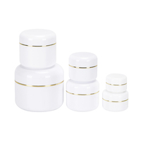 Bocaux en plastique PP à double paroi blancs de haute qualité sans BPA de 30 ml à 500 ml pour crème pour les yeux et emballages cosmétiques pour soins de la peau