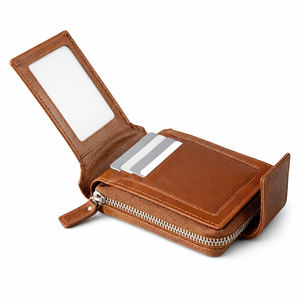 Cartera de Cuero Napa 100% Genuino de Alta Calidad con Grabado Láser de Logotipo Personalizado, Juego de Carteras de Regalo para Hombre - Product Image 3