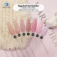 Gel constructeur effet coquille d'œuf sans HEMA ni TPO, paillettes, effet coquille d'œuf, gel dur UV à faire tremper, vernis à ongles, extension d'ongles, tendance estivale
