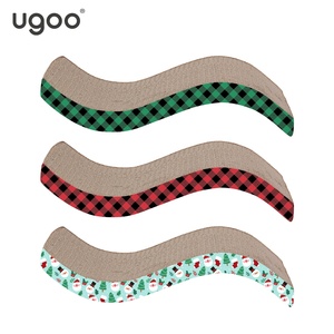 Novo produto s em forma de gato ondulado cartão, gato arranhões grande gato placa de arranhões brinquedo-halloween padrões - Product Image 4