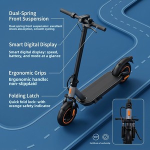 Trottinette adulte à deux roues, modèle urbain, pliable, démarrage à une seule touche, batterie lithium-ion, charge maximale 150 kg, vitesse 18 km/h+, pliable - Product Image 4