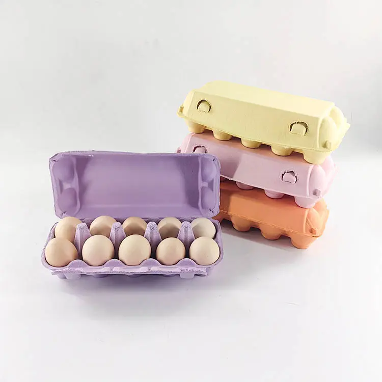 OEM Fabricante Custom Eco Quail Egg Embalagem Papel Pulp Box Egg Caixas Para Ovos De Frango