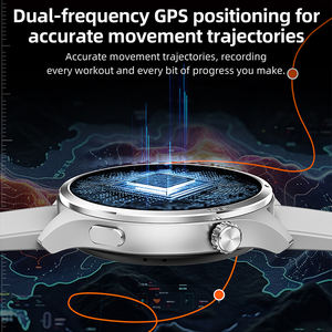 Двухчастотный GPS Встроенный модный смарт-часы оптовый продавец 1,43 "amooled 4Gb Flash Al Voice 5ATM водонепроницаемый BT Call IOS & Android - Product Image 6