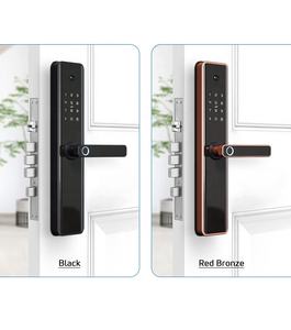 Cerradura de puerta inalámbrica inteligente con huella dactilar para hotel y tarjeta/cerradura de puerta digital para hotel con cámara Tuya Wifi o TTLock - Product Image 3