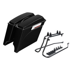 Staffa di Conversione Posteriore in Plastica Nera Opaca TCMT per Borse Laterali Heritage <span class=keywords><strong>Softail</strong></span> 86-17 XF2906112-03 Allungata di 5 Pollici - Product Image 1