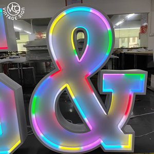 Grandi Lettere Luminose Mr e Mrs da 4 Piedi, Decorazione in Metallo con Alfabeto LED da 3 Piedi - Product Image 5