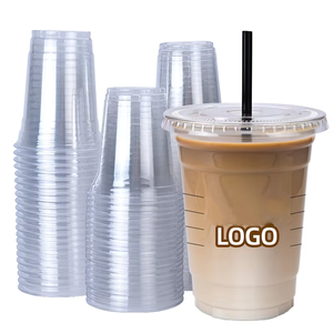 Cangkir Cocktail kopi plastik hewan peliharaan logo kustom sekali pakai transparan kualitas tinggi untuk minuman dingin Tequila teh es Boba - Product Image 1