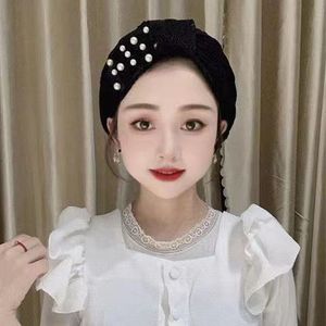 Women's Luxurious Gold Headscarf, Popular Arab Knotted Muslim <b>Hat</b>, Ethnic and African Headscarf <b>for</b> Women - Product Image 2