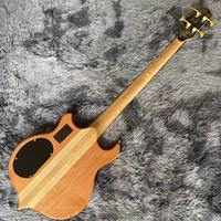 Guitare basse électrique personnalisée à 4 cordes, corps traversant, corps en acajou, éclaté en érable, micro actif, accepte les commandes personnalisées à 5 ou 6 cordes