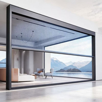 Fenêtre coulissante extérieure résidentielle en alliage d'aluminium à rupture de pont thermique, double vitrage, écoénergétique, insonorisée, certifiée Energy Star
