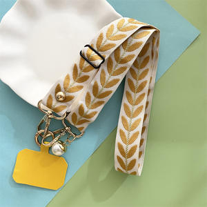 Lanière de téléphone portable réglable en polyester, cordon de cou transversal avec clip, design anti-perte, ornements suspendus en perles, charme - Product Image 6