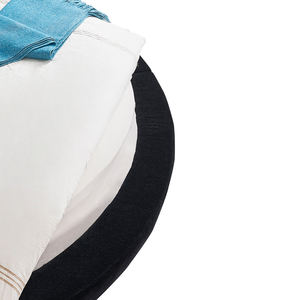 Desain tempat tidur mewah Modern elegan, furnitur kamar tidur ukuran King-Size kain lembut berlapis kain bingkai tempat tidur bulat - Product Image 5