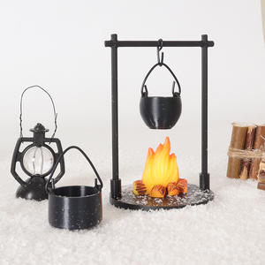 Cheminée de Noël miniature simulée, traîneau, modèle de pique-nique <span class=keywords><strong>en</strong></span> plein air, décoration de scène d'Halloween, accessoires de photographie - Product Image 3