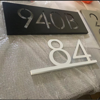 Lettres lumineuses LED 3D personnalisées pour numéros de maison solaires, enseignes extérieures en aluminium, panneaux lumineux pour numéros d'adresse