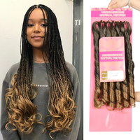 Extensions de cheveux synthétiques Julianna 300g, style queue de cheval, ondulations lâches, boucles en spirale, tresses au crochet, boucles françaises, cheveux bouclés pour tressage