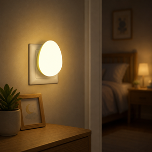 Energy Saving 0.5W LED <b>Sensor</b> Night <b>Light</b> Cute Egg Design Plug In Bedroom Kids Room Lamp Custom <b>Light</b> Color Factory Wholesale - Product Image 1