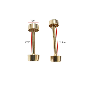2/2.5cm 1" Metal Wheel Buckle Cap Dumbbell Screw Barbell Flat Head Strap Holder Rivet Stud Post Connector Leathercraft Hardware - Product Image 6