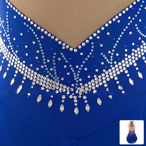 Schaatsen Dress Spandex Elastane Hoge Elasticiteit Concurrentie Schaatsen Slijtage Handgemaakte Jeweled Rhinestone - Product Image 6