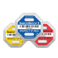 Autocollants d'indicateur d'alerte de dommages de transport 25G ShockWatcher2 étiquette originale avec autocollants de compagnon