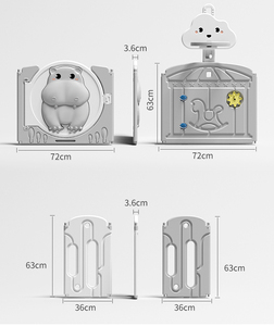 Parc <span class=keywords><strong>pour</strong></span> bébé pliable en forme d'animal de dessin animé, parc <span class=keywords><strong>pour</strong></span> bébé portable en plastique, parc <span class=keywords><strong>pour</strong></span> bébé Happy Baby sans toxines, clôture <span class=keywords><strong>pour</strong></span> enfants à la maison - Product Image 2