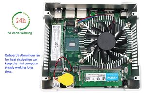 MiniTree - Mini PC para Juegos con el Nuevo <span class=keywords><strong>Intel</strong></span> <span class=keywords><strong>Core</strong></span> I7 1165G7 de 11.ª Generación, <span class=keywords><strong>Intel</strong></span> <span class=keywords><strong>Nuc</strong></span>, 2 Puertos LAN, HD DP, Pantallas 4K, 2*DDR4 RAM, Máximo 64 GB, Ordenador de Oficina - Product Image 3